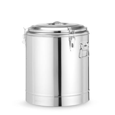 Termoska na přepravu potravin, HENDI, Kitchen Line, 36L, Stříbrná, ⌀400x(H)500mm | 710258